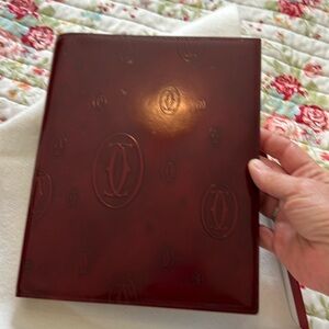 Vintage Cartier leather sketchbook.